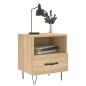 vidaXL Mesita de noche madera de ingeniería roble Sonoma 40x35x47,5 cm vidaXL Mesita de noche madera de ingeniería roble Sonoma 40x35x47,5 cm