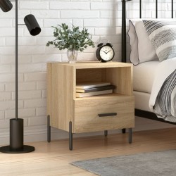 vidaXL Mesita de noche madera de ingeniería roble Sonoma 40x35x47,5 cm