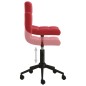 vidaXL Sillas de comedor giratorias 2 uds terciopelo rojo tinto