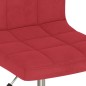 vidaXL Sillas de comedor giratorias 2 uds terciopelo rojo tinto