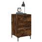 vidaXL Mesita de noche madera de ingeniería roble ahumado 40x40x66 cm vidaXL Mesita de noche madera de ingeniería roble ahumado 40x40x66 cm