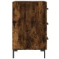 vidaXL Mesita de noche madera de ingeniería roble ahumado 40x40x66 cm vidaXL Mesita de noche madera de ingeniería roble ahumado 40x40x66 cm
