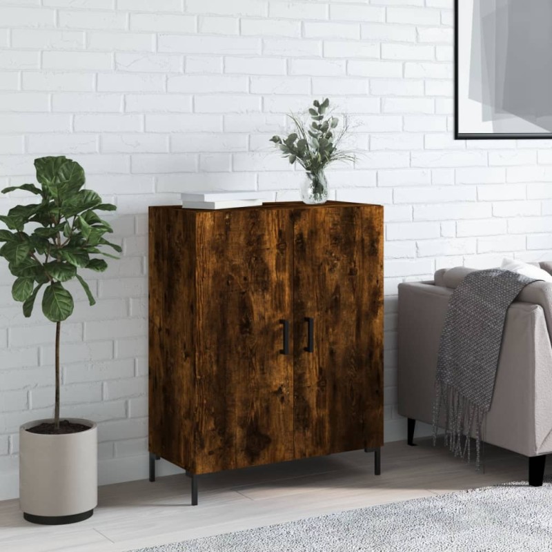vidaXL Aparador de madera de ingeniería roble ahumado 69,5x34x90 cm vidaXL Aparador de madera de ingeniería roble ahumado 69,5x34x90 cm