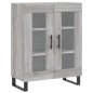 vidaXL Aparador de madera de ingeniería gris Sonoma 69,5x34x90 cm