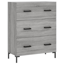 vidaXL Aparador de madera de ingeniería gris Sonoma 69,5x34x90 cm