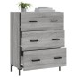 vidaXL Aparador de madera de ingeniería gris Sonoma 69,5x34x90 cm