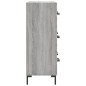 vidaXL Aparador de madera de ingeniería gris Sonoma 69,5x34x90 cm