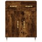vidaXL Aparador de madera de ingeniería roble ahumado 69,5x34x90 cm vidaXL Aparador de madera de ingeniería roble ahumado 69,5x34x90 cm
