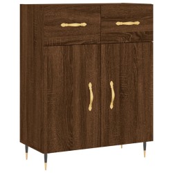 vidaXL Aparador de madera de ingeniería marrón roble 69,5x34x90 cm