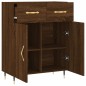 vidaXL Aparador de madera de ingeniería marrón roble 69,5x34x90 cm vidaXL Aparador de madera de ingeniería marrón roble 69,5x34x90 cm