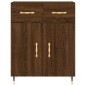 vidaXL Aparador de madera de ingeniería marrón roble 69,5x34x90 cm vidaXL Aparador de madera de ingeniería marrón roble 69,5x34x90 cm