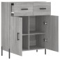 vidaXL Aparador de madera de ingeniería gris Sonoma 69,5x34x90 cm vidaXL Aparador de madera de ingeniería gris Sonoma 69,5x34x90 cm