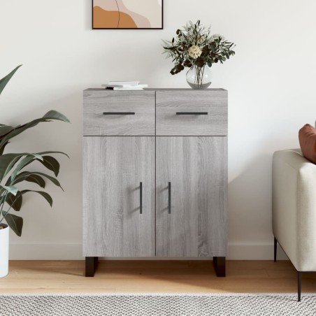 vidaXL Aparador de madera de ingeniería gris Sonoma 69,5x34x90 cm