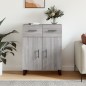 vidaXL Aparador de madera de ingeniería gris Sonoma 69,5x34x90 cm