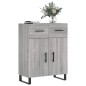 vidaXL Aparador de madera de ingeniería gris Sonoma 69,5x34x90 cm