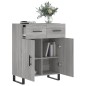 vidaXL Aparador de madera de ingeniería gris Sonoma 69,5x34x90 cm