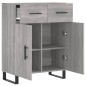 vidaXL Aparador de madera de ingeniería gris Sonoma 69,5x34x90 cm