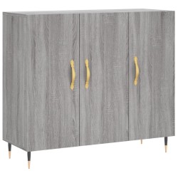 vidaXL Aparador de madera de ingeniería gris Sonoma 90x34x80 cm