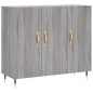 vidaXL Aparador de madera de ingeniería gris Sonoma 90x34x80 cm vidaXL Aparador de madera de ingeniería gris Sonoma 90x34x80 cm