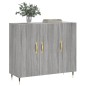 vidaXL Aparador de madera de ingeniería gris Sonoma 90x34x80 cm vidaXL Aparador de madera de ingeniería gris Sonoma 90x34x80 cm