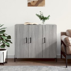 vidaXL Aparador de madera de ingeniería gris Sonoma 90x34x80 cm