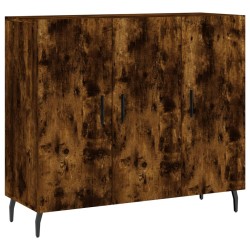 vidaXL Aparador de madera de ingeniería roble ahumado 90x34x80 cm