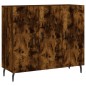 vidaXL Aparador de madera de ingeniería roble ahumado 90x34x80 cm