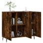 vidaXL Aparador de madera de ingeniería roble ahumado 90x34x80 cm