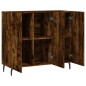 vidaXL Aparador de madera de ingeniería roble ahumado 90x34x80 cm