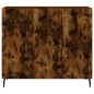 vidaXL Aparador de madera de ingeniería roble ahumado 90x34x80 cm