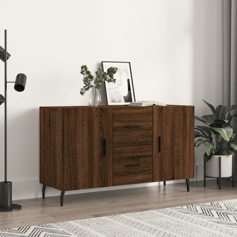 vidaXL Aparador de madera de ingeniería roble marrón 100x36x60 cm vidaXL Aparador de madera de ingeniería roble marrón 100x36x60 cm
