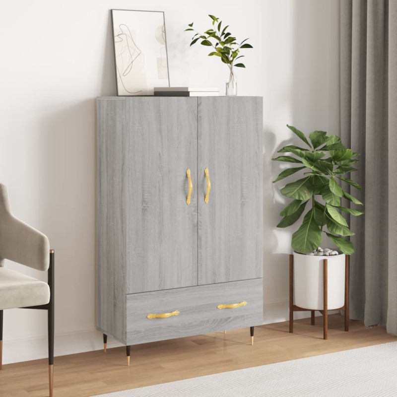 vidaXL Aparador alto madera de ingeniería gris Sonoma 69,5x31x115 cm vidaXL Aparador alto madera de ingeniería gris Sonoma 69,5x31x115 cm