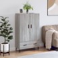 vidaXL Aparador alto madera de ingeniería gris Sonoma 69,5x31x115 cm