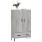 vidaXL Aparador alto madera de ingeniería gris Sonoma 69,5x31x115 cm