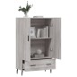 vidaXL Aparador alto madera de ingeniería gris Sonoma 69,5x31x115 cm