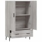 vidaXL Aparador alto madera de ingeniería gris Sonoma 69,5x31x115 cm