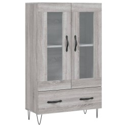 vidaXL Aparador alto madera de ingeniería gris Sonoma 69,5x31x115 cm