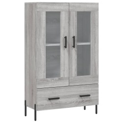 vidaXL Aparador alto madera de ingeniería gris Sonoma 69,5x31x115 cm
