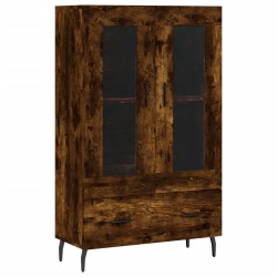 vidaXL Aparador alto madera de ingeniería roble ahumado 69,5x31x115 cm