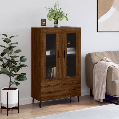 vidaXL Aparador alto madera de ingeniería roble marrón 69,5x31x115 cm