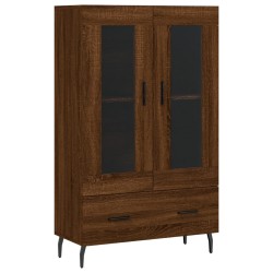 vidaXL Aparador alto madera de ingeniería roble marrón 69,5x31x115 cm