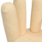 vidaXL Sillón con forma de mano de terciopelo crema