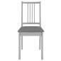 vidaXL Sillas de comedor con cojines de madera maciza gris 4 unidades vidaXL Sillas de comedor con cojines de madera maciza gris 4 unidades