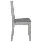 vidaXL Sillas de comedor con cojines de madera maciza gris 4 unidades vidaXL Sillas de comedor con cojines de madera maciza gris 4 unidades
