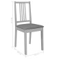 vidaXL Sillas de comedor con cojines de madera maciza gris 4 unidades vidaXL Sillas de comedor con cojines de madera maciza gris 4 unidades