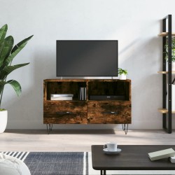 vidaXL Mueble para TV madera contrachapada roble ahumado 80x36x50 cm
