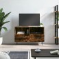 vidaXL Mueble para TV madera contrachapada roble ahumado 80x36x50 cm vidaXL Mueble para TV madera contrachapada roble ahumado 80x36x50 cm