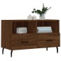vidaXL Mueble para TV madera contrachapada roble marrón 80x36x50 cm vidaXL Mueble para TV madera contrachapada roble marrón 80x36x50 cm