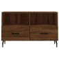 vidaXL Mueble para TV madera contrachapada roble marrón 80x36x50 cm vidaXL Mueble para TV madera contrachapada roble marrón 80x36x50 cm