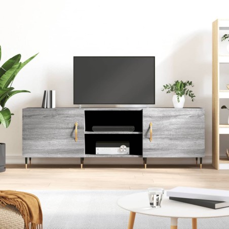vidaXL Mueble para TV madera de ingeniería gris Sonoma 150x30x50 cm